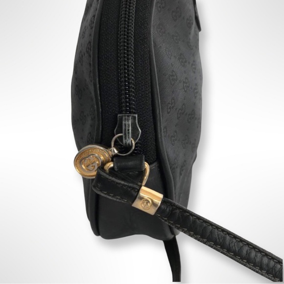 GUcci  GG Black Monogram Women Oval Canvas Vintage Shoulder/Crossbody Bag - Picture 3 of 6